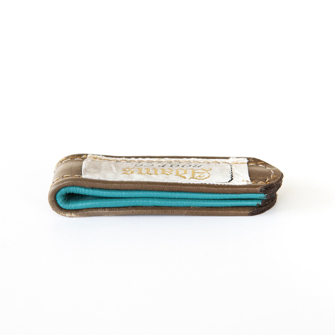 Brown + Turquoise Bootstrap Money Clip